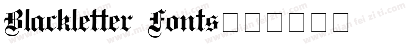 Blackletter Fonts字体转换